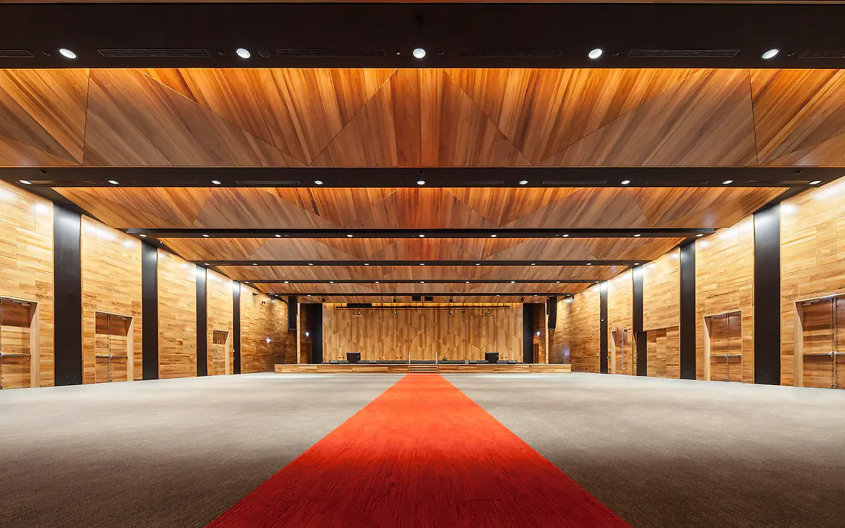 Premium Indigenous Range veneer in a completed interior